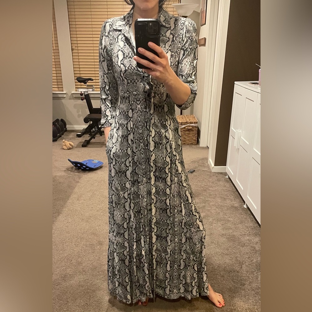 Zara printed button up dress!!!